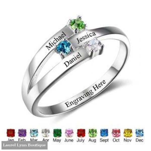 Sterling Silver 3 Stone Mothers Ring - Jewelora - Blairs Jewelry & Gifts