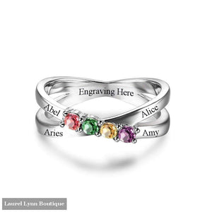 Sterling Silver 4 Stone Mothers Ring - Jewelora - Blairs Jewelry & Gifts