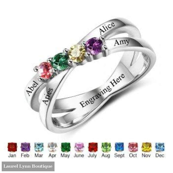 Sterling Silver 4 Stone Mothers Ring - Jewelora - Blairs Jewelry & Gifts