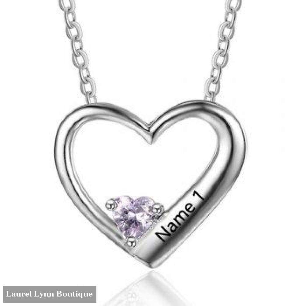 Sterling Silver Heart Mothers Necklace - 1 - Ne101878 - Jewelora - Blairs Jewelry & Gifts