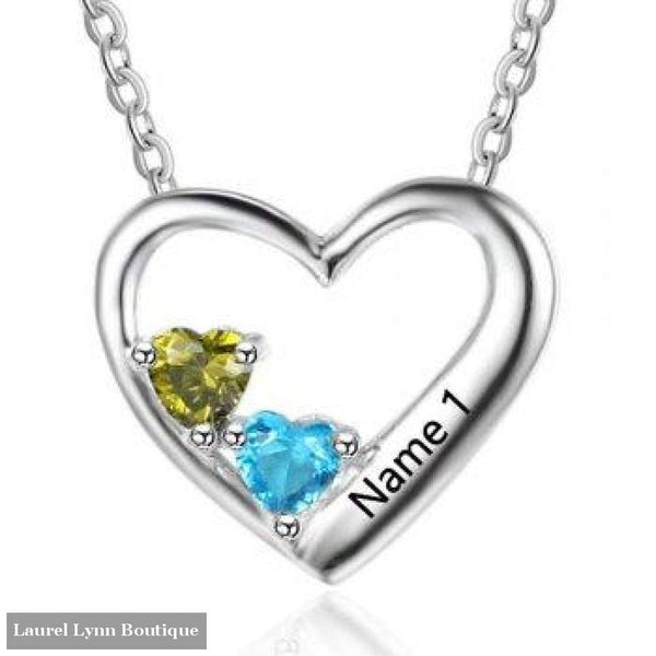 Sterling Silver Heart Mothers Necklace - 2 - Ne101877 - Jewelora - Blairs Jewelry & Gifts