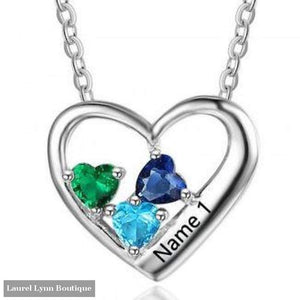 Sterling Silver Heart Mothers Necklace - 3 - Ne101879 - Jewelora - Blairs Jewelry & Gifts