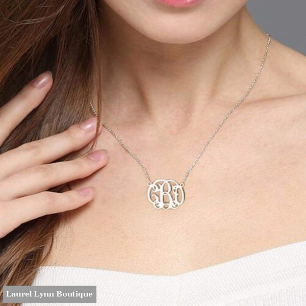 Sterling Silver Monogram Necklace - Jewelora - Blairs Jewelry & Gifts