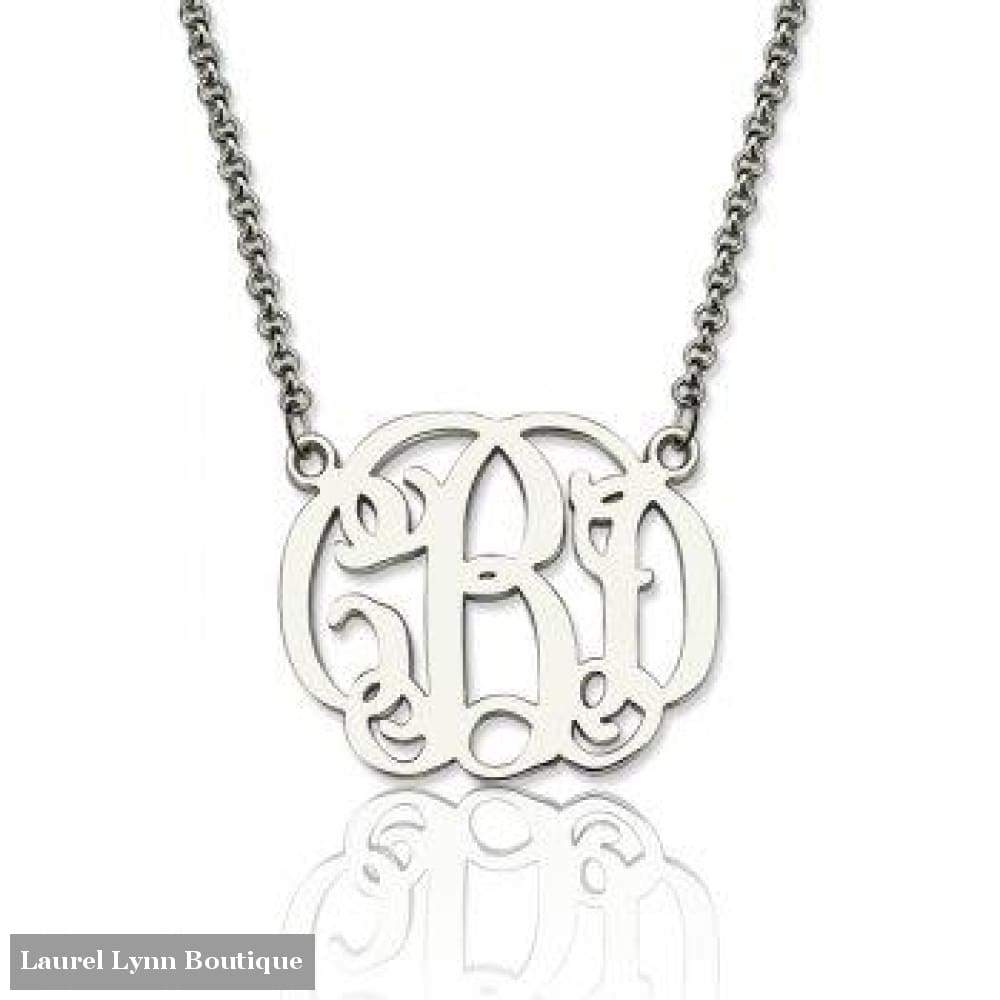 Sterling Silver Monogram Necklace - Jewelora - Blairs Jewelry & Gifts