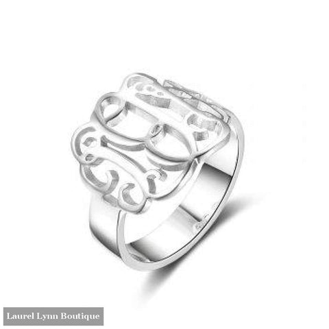 Sterling Silver Monogram Ring - Jewelora - Blairs Jewelry & Gifts