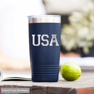 USA Navy 20oz Insulated Tumbler - TWB20-USA-NAVY - Viv & Lou