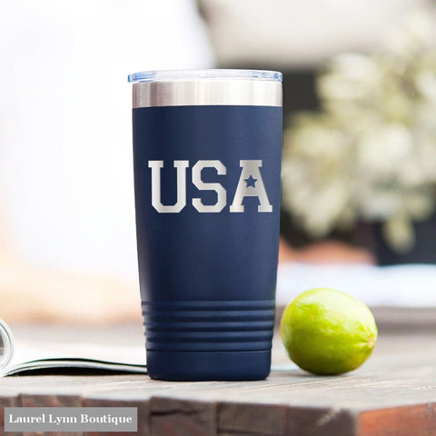 USA Navy 20oz Insulated Tumbler - TWB20-USA-NAVY - Viv & Lou