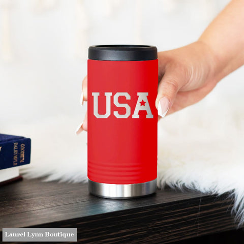 USA Red Slim Can Beverage Holder - TWBH-USA-RED - Viv & Lou