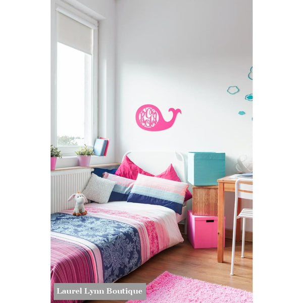 Whale Monogram Wall Art - ALWD-WHALE - Viv & Lou