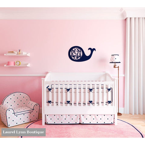 Whale Monogram Wall Art - ALWD-WHALE - Viv & Lou