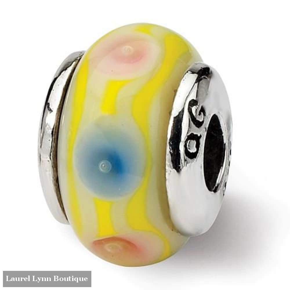 Yellow Glass Bead - Qrs822 - Reflection Beads - Blairs Jewelry & Gifts