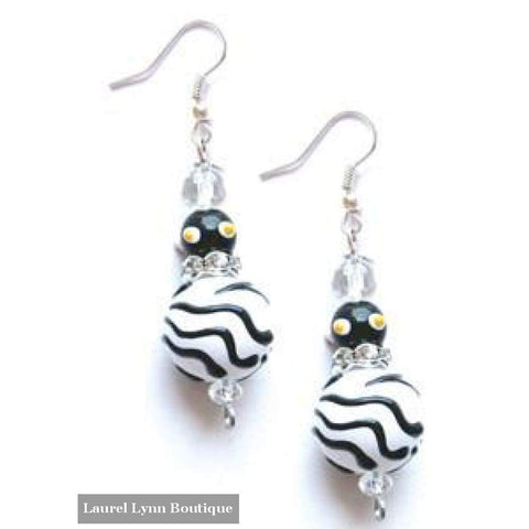 Z Is For Zebra Earrings #5158 - Kate & Macy Jewelry - Blairs Jewelry & Gifts